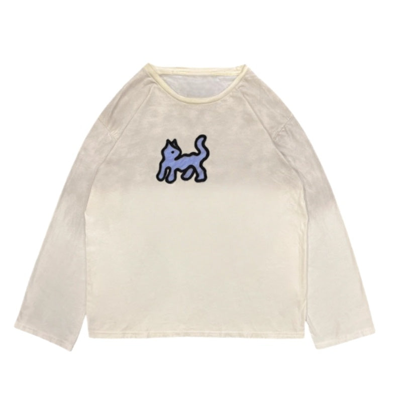 Simple And Cute Printed Long Sleeve