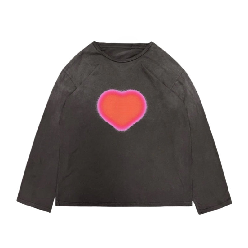 Heart Illustration Versatile Long Sleeve