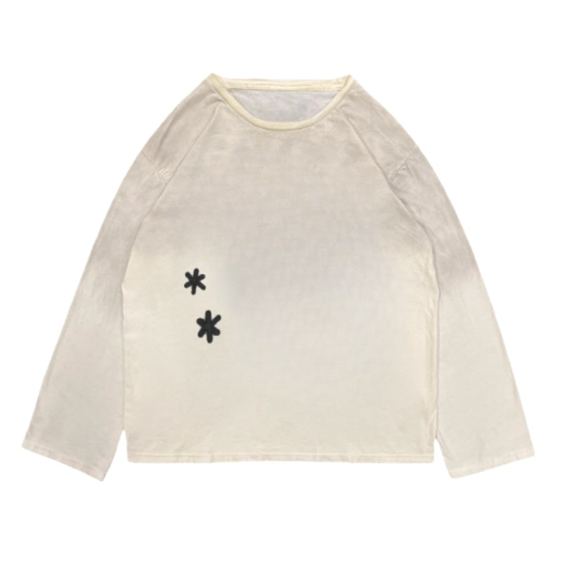 Drop-Shoulder Loose-Fitting Trend Long Sleeve